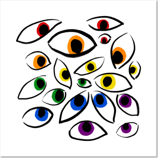 Rainbow eyes Posters and Art